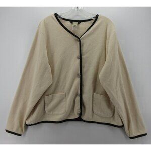 VIINTAGE LL Bean Sweater XL Fleece Cardigan Button Down 90s Y2K